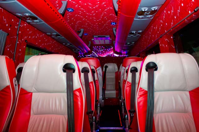 Take a look inside Elite Limousines Luxury Minibus